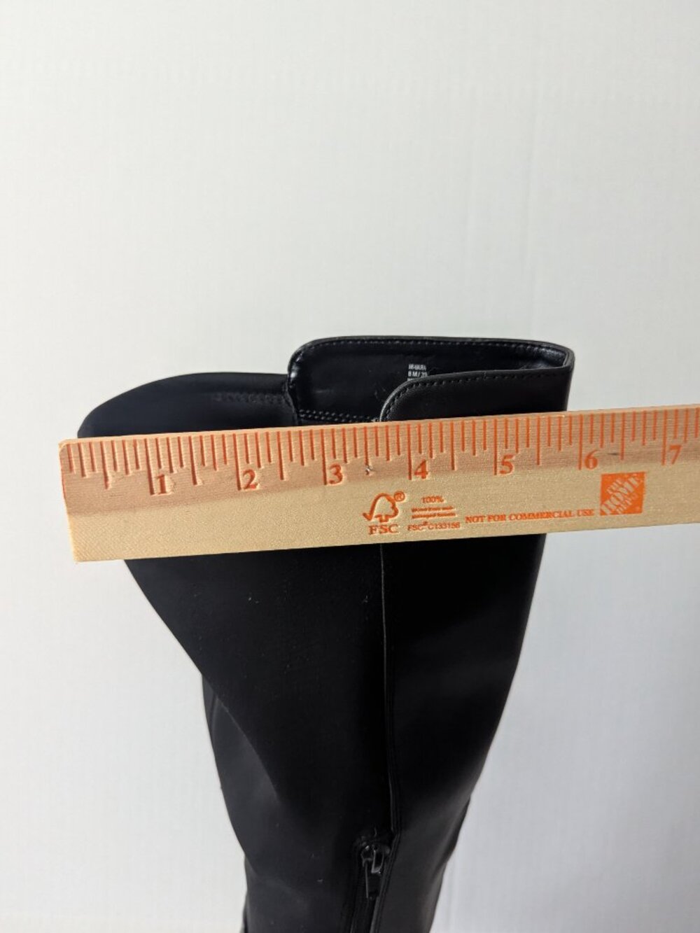 Women's Tall Black Boots, Size 8 - Picture 7 of 9